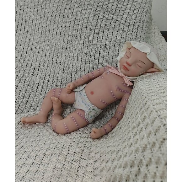 45cm Reborn Baby Dolls Full Body Platinum Soft Silicone Doll 4.96lbs Girl Baby - Picture 2 of 16